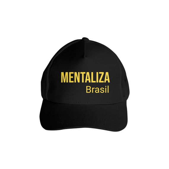 Boné com tela - Mentaliza amarelo 