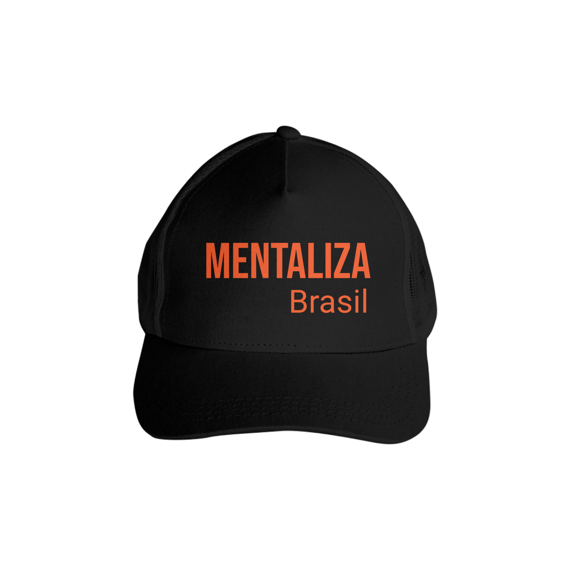 Boné com tela - Mentaliza laranja