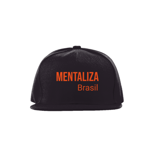 Nome do produto Boné aba reta - Mentaliza laranja