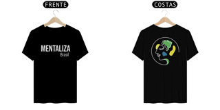 Nome do produto Camiseta clássica com logo - Mentaliza branco