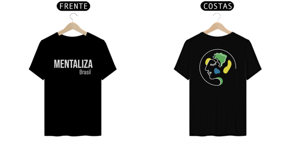 Camiseta clássica com logo - Mentaliza branco