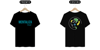 Nome do produto Camiseta clássica com logo - Mentaliza azul piscina