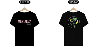 Nome do produto Camiseta clássica com logo - Mentaliza rosa bebê
