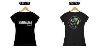 Nome do produto Baby look clássica com logo - Mentaliza branco