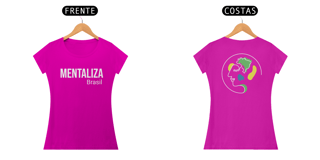 Nome do produto Baby look clássica com logo - Mentaliza branco