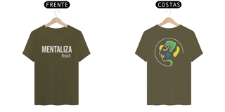Nome do produto Camiseta clássica com logo - Mentaliza branco