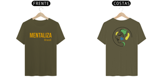Nome do produto Camiseta clássica com logo - Mentaliza amarelo
