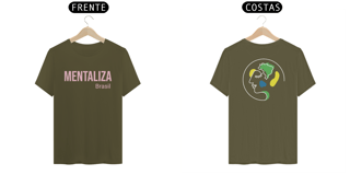 Nome do produto Camiseta clássica com logo - Mentaliza rosa bebê
