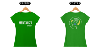 Nome do produto Baby look clássica com logo - Mentaliza branco