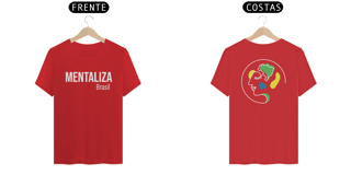 Nome do produto Camiseta clássica com logo - Mentaliza branco