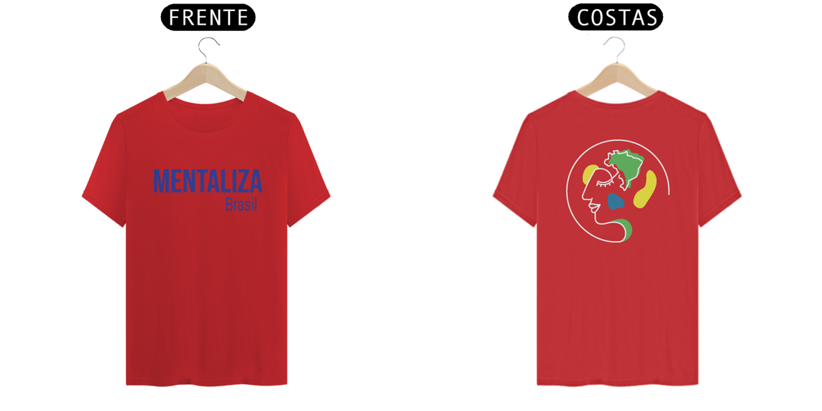 Nome do produto: Camiseta clássica com logo - Mentaliza azul marinho