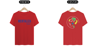 Camiseta clássica com logo - Mentaliza azul marinho