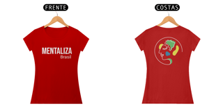 Nome do produto Baby look clássica com logo - Mentaliza branco