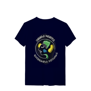 Nome do produto Camiseta com logo e slogan em grafite - branco