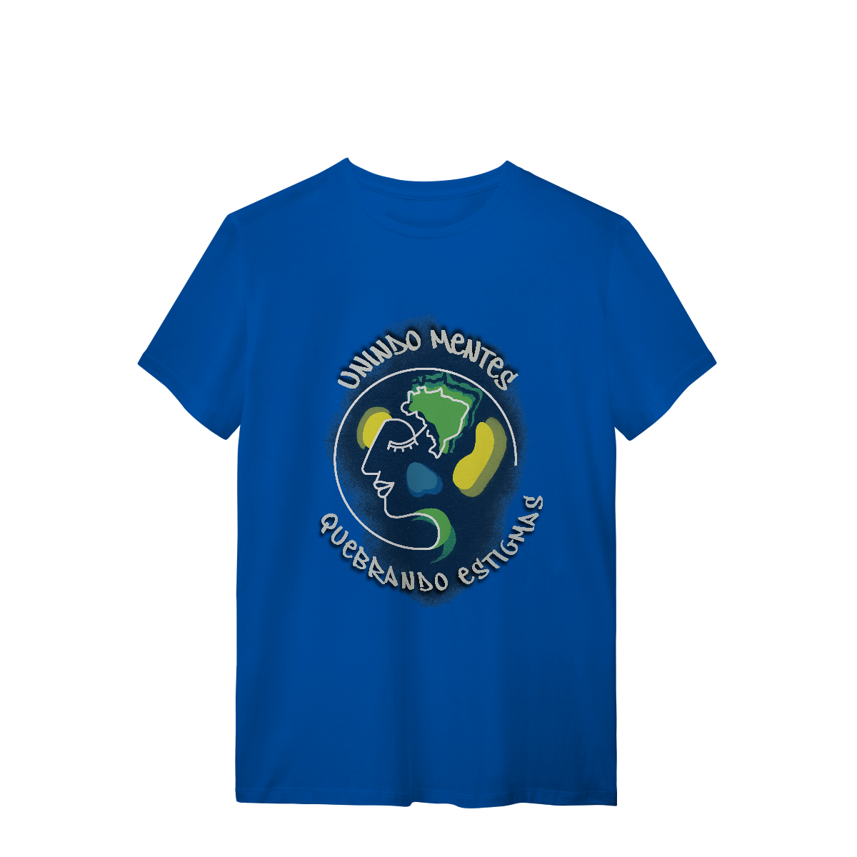 Nome do produto: Camiseta com logo e slogan em grafite - branco