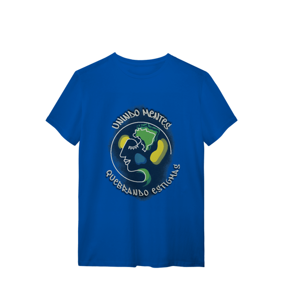 Camiseta com logo e slogan em grafite - branco