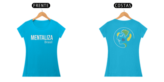 Nome do produto Baby look clássica com logo - Mentaliza branco