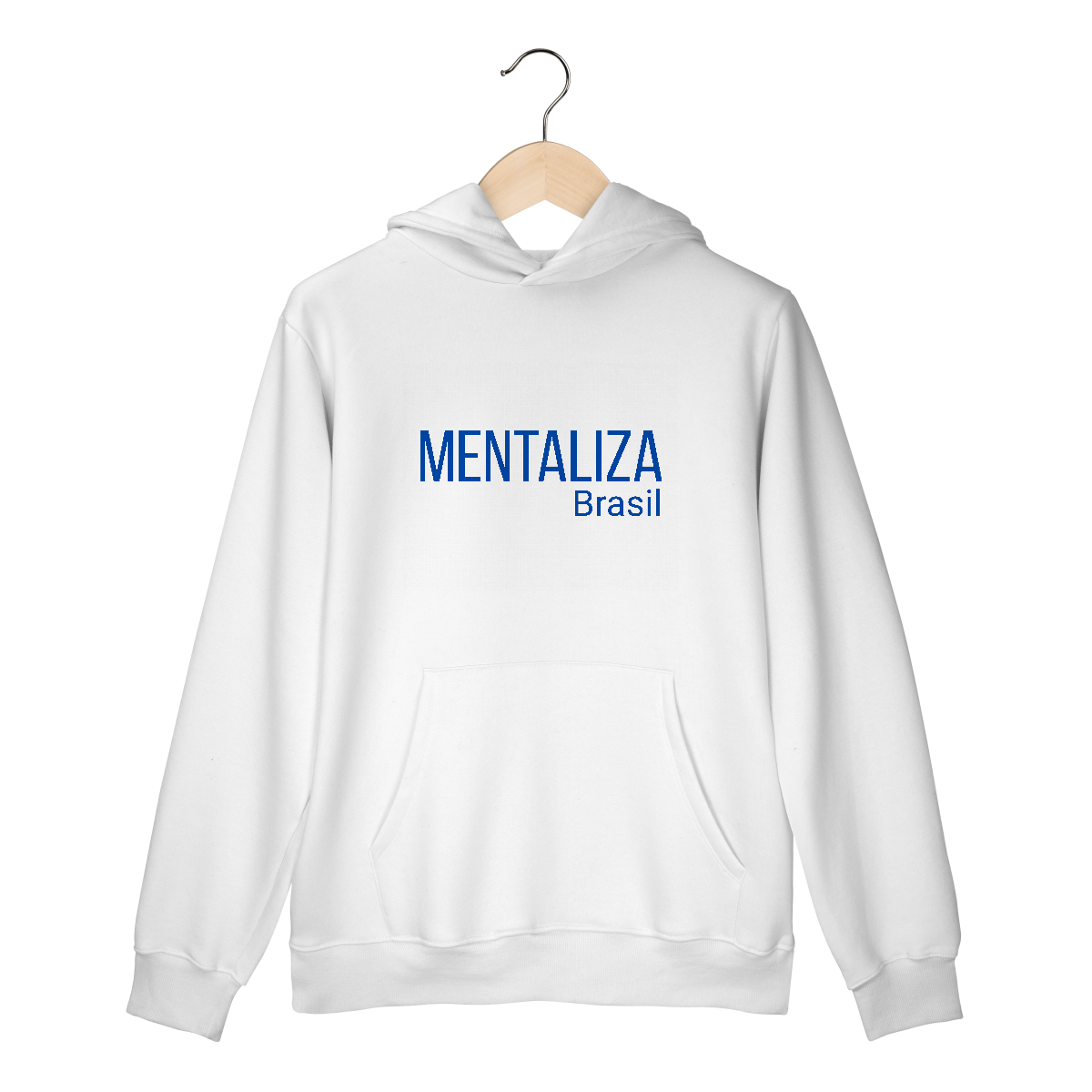 Nome do produto: Moletom clássico com logo - Mentaliza em azul colbato