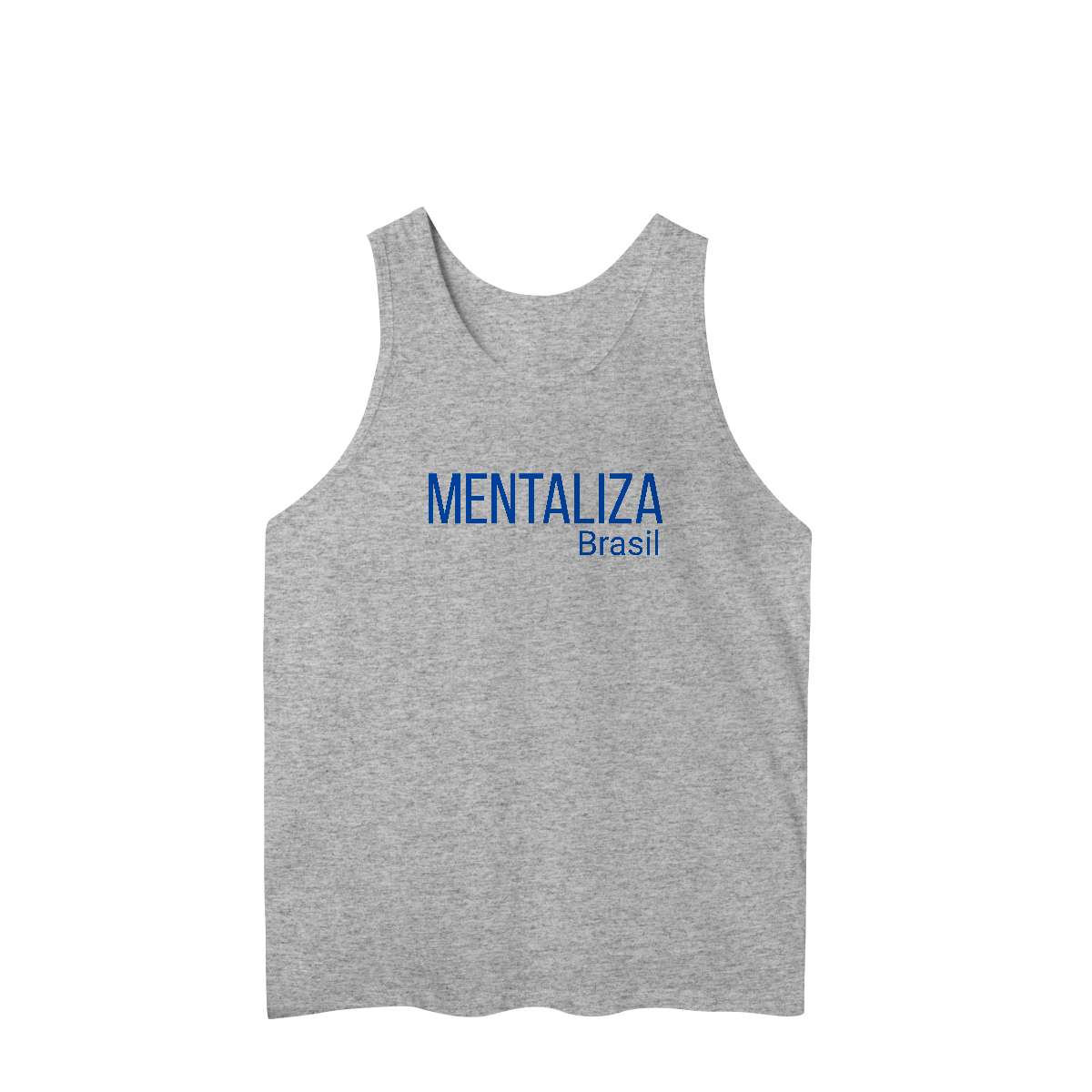 Nome do produto: Regata clássica com logo - Mentaliza em azul