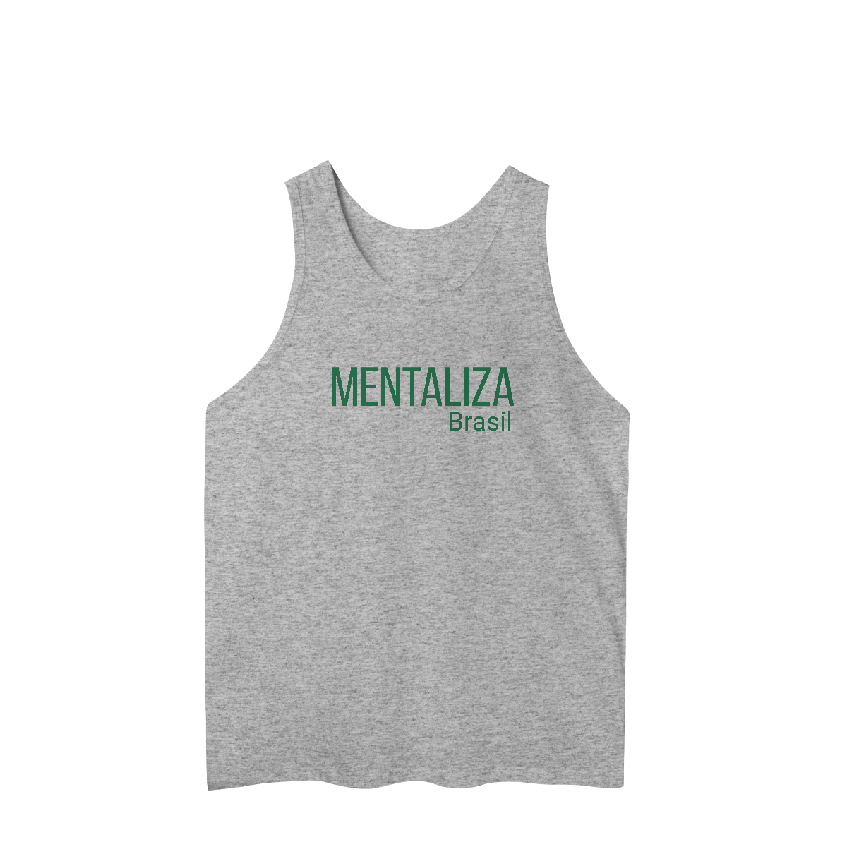Nome do produto: Regata clássica com logo - Mentaliza em verde