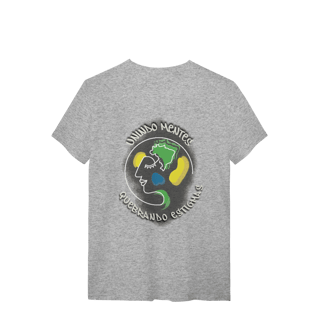 Nome do produto Camiseta com logo e slogan em grafite - branco