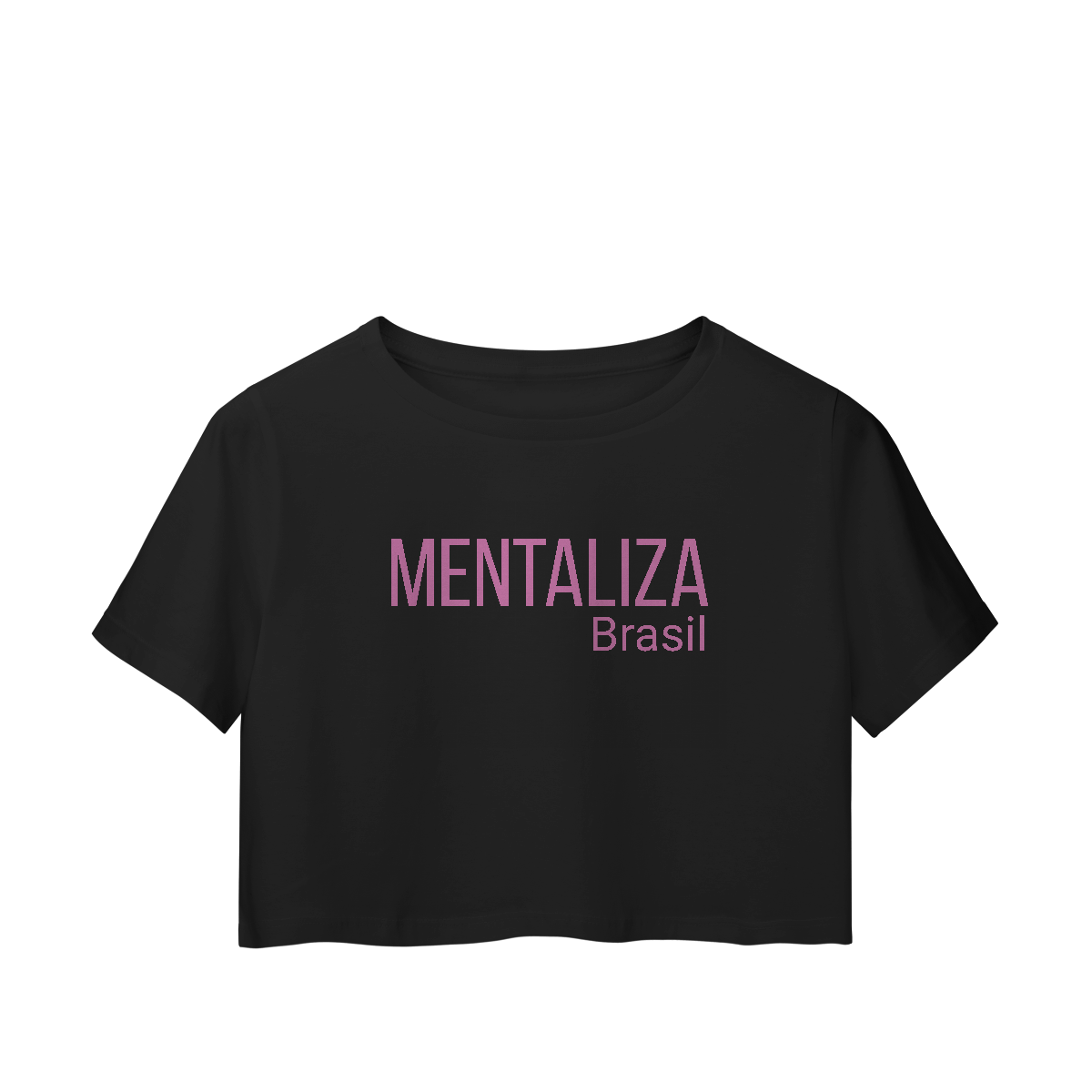 Nome do produto: Cropped clássico - Mentaliza em rosa