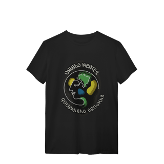 Nome do produto Camiseta com logo e slogan em grafite - branco