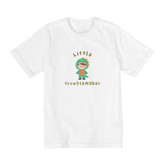 Camiseta Little Troublemaker - 2 a 8 anos