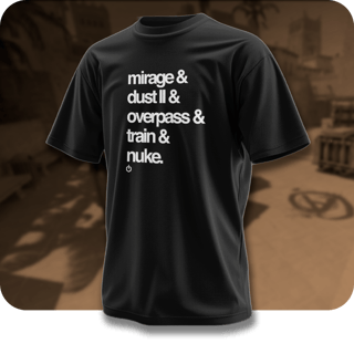 Nome do produto MIRAGE & DUST II & OVERPASS & TRAIN & NUKE