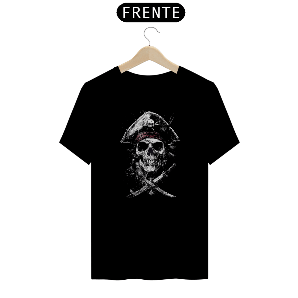 Nome do produto: Camiseta Prime - Caveira Pirata