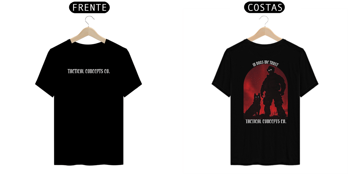 Nome do produto: T-shirt | In Dogs We Trust (Costas)