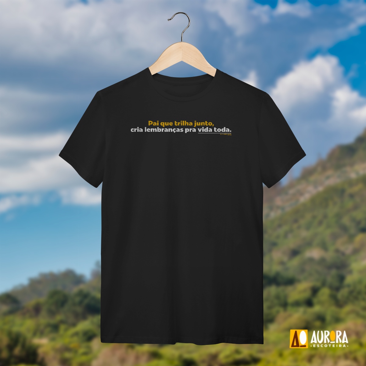 Nome do produto: Camiseta Pai que Trilha Junto