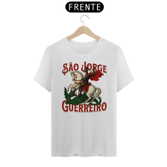 Camiseta Branca São Jorge Guerreiro
