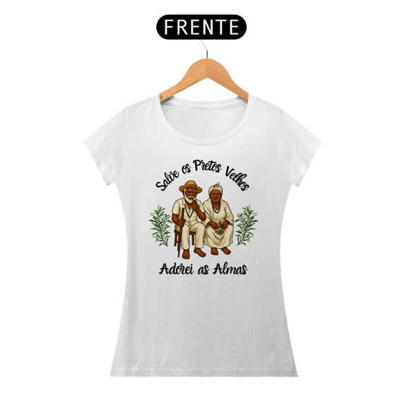 Baby Look Branca Pretos Velhos