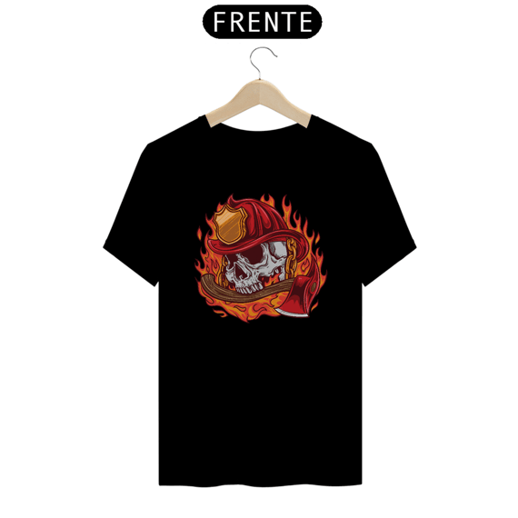 Camiseta Caveira Bombeiro