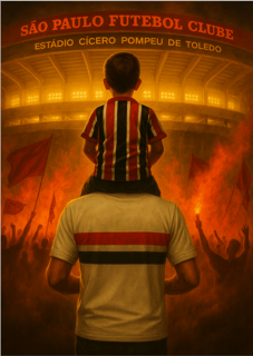 Nome do produto Poster PAI E FILHO TRICOLORES