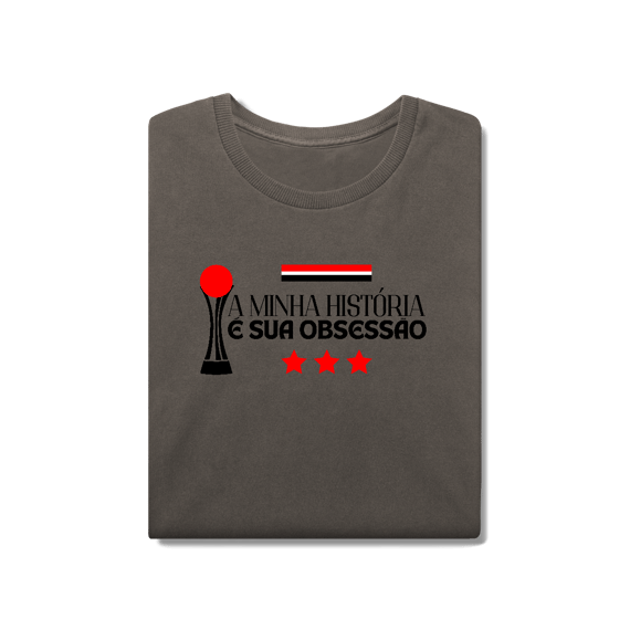 Camiseta Estonada MINHA HISTÓRIA SUA OBSESSÃO