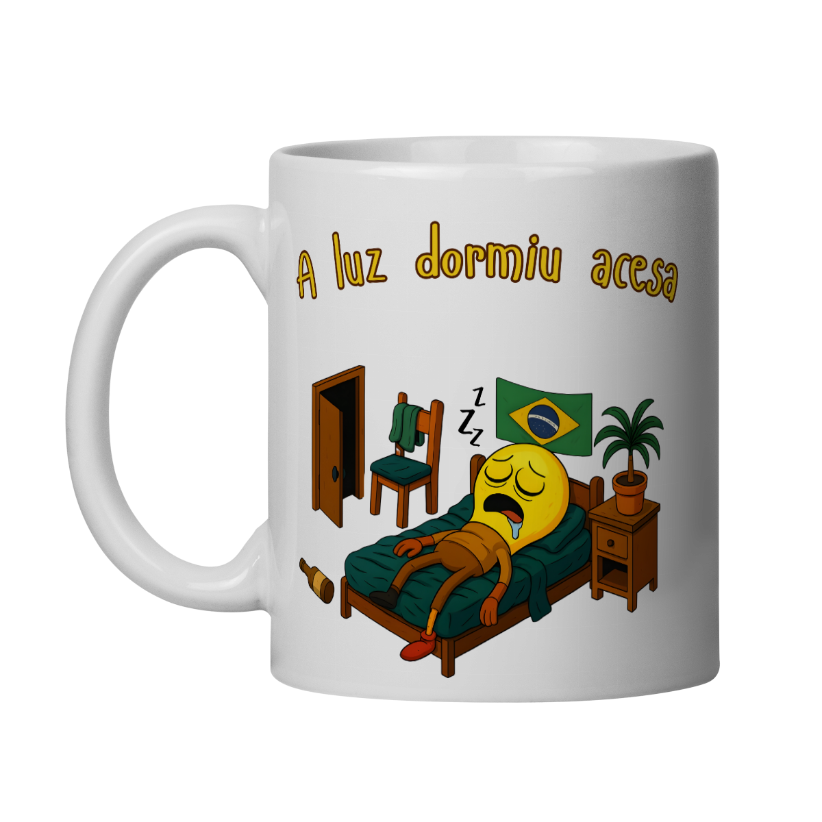 Nome do produto: Caneca A luz dormiu acesa