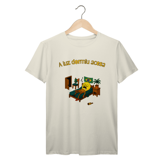 Camiseta A luz dormiu acesa