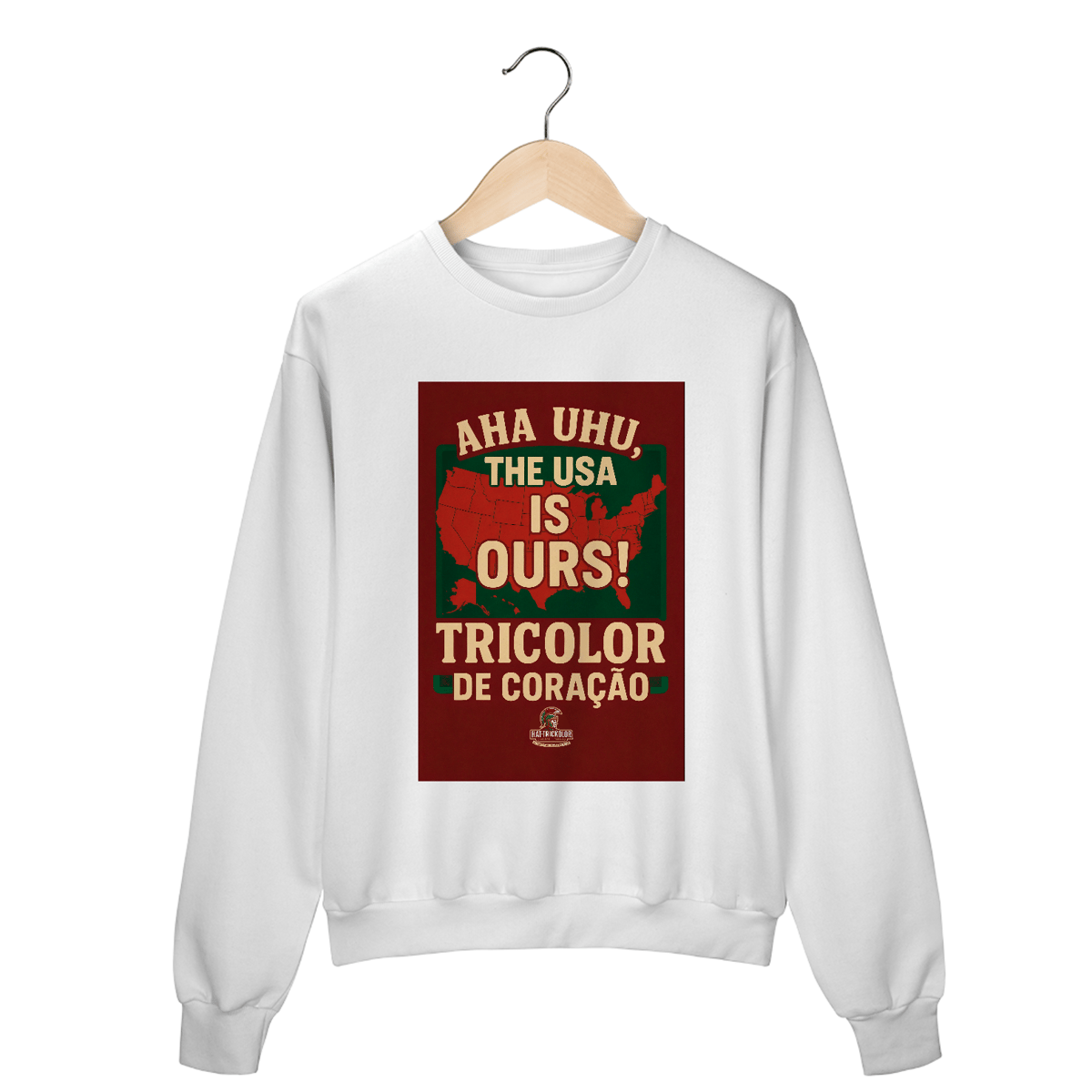 Nome do produto: Moletom Unissex The USA Is Ours Hat-Trickolor | Fluminense