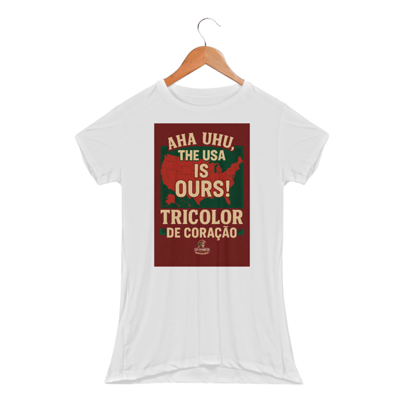 Camisa Feminina Baby Long Dryfit UV The USA Is Ours Hat-Trickolor | Fluminense