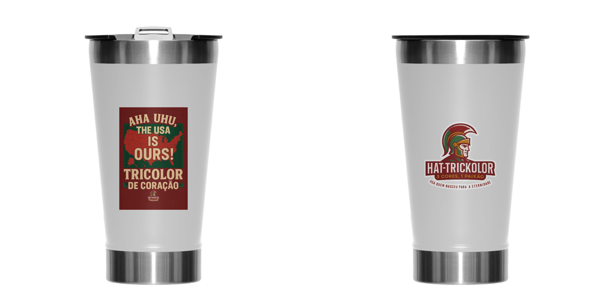 Nome do produto: Copo 473ml The USA Is Ours Hat-Trickolor | Fluminense