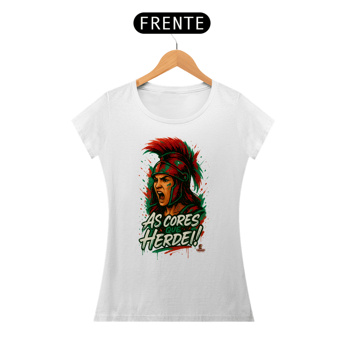 Nome do produto: Camisa Feminina Baby Long As Cores que Herdei Guerreira Hat-Trickolor | Fluminense