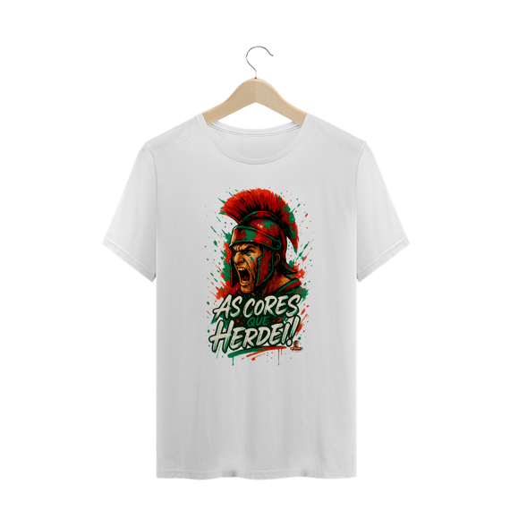 Camisa Plus Size Unissex As Cores que Herdei Guerreiro Hat-Trickolor | Fluminense