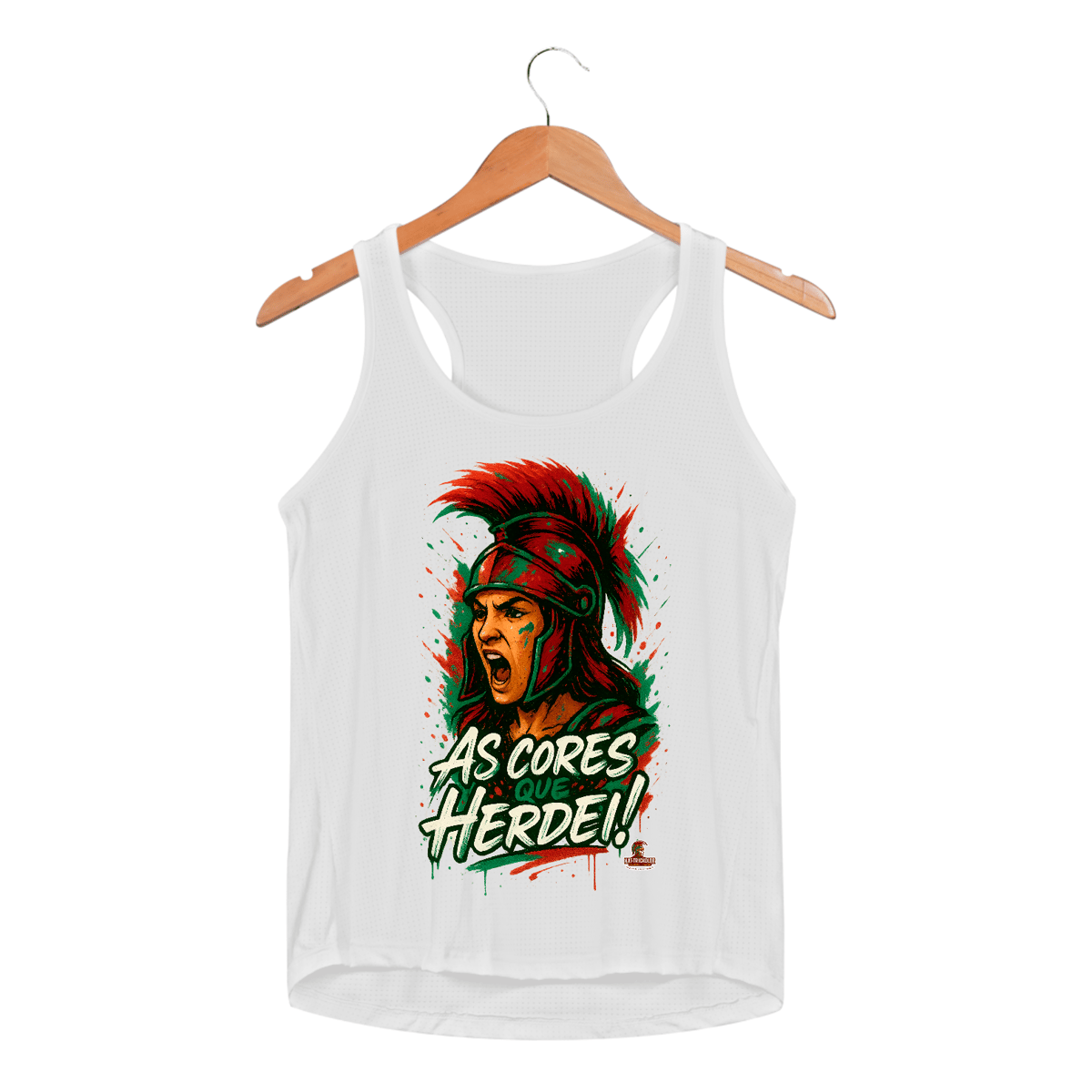 Nome do produto: Regata Feminina Dryfit As Cores que Herdei Guerreira Hat-Trickolor | Fluminense