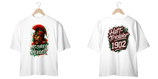 Nome do produto Camisa Oversized Unissex As Cores que Herdei Guerreiro Hat-Trickolor | Fluminense