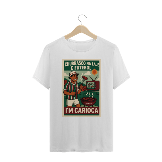 Camisa Plus Size Unissex Churrasco e Futebol Hat-Trickolor | Fluminense
