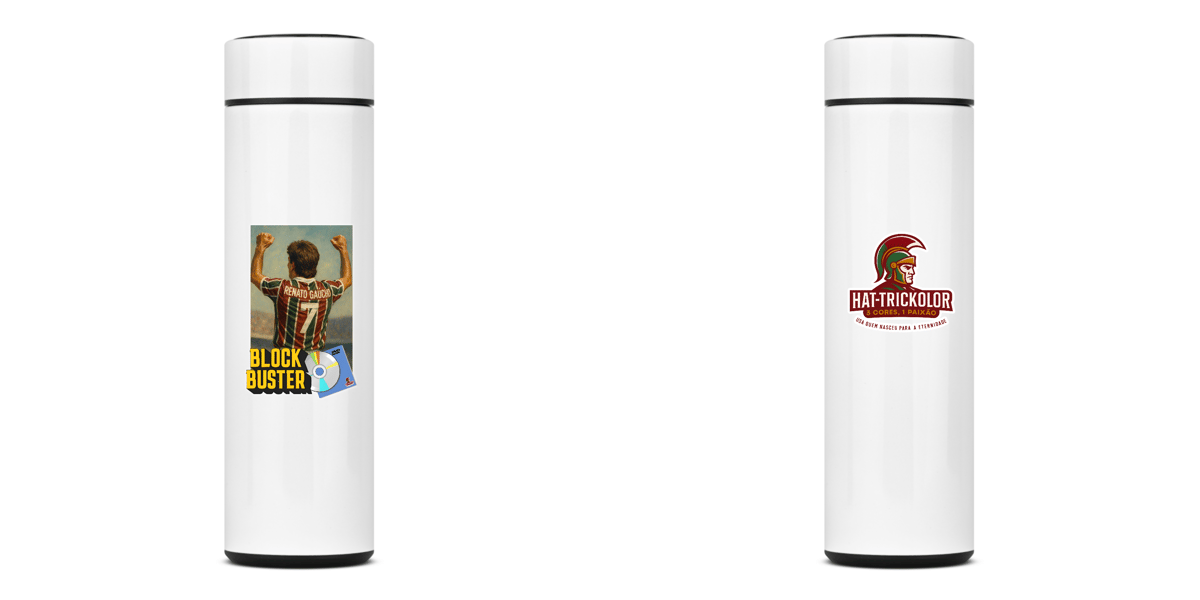 Nome do produto: Garrafa Térmica 400ml DVD do Renato Hat-Trickolor | Fluminense