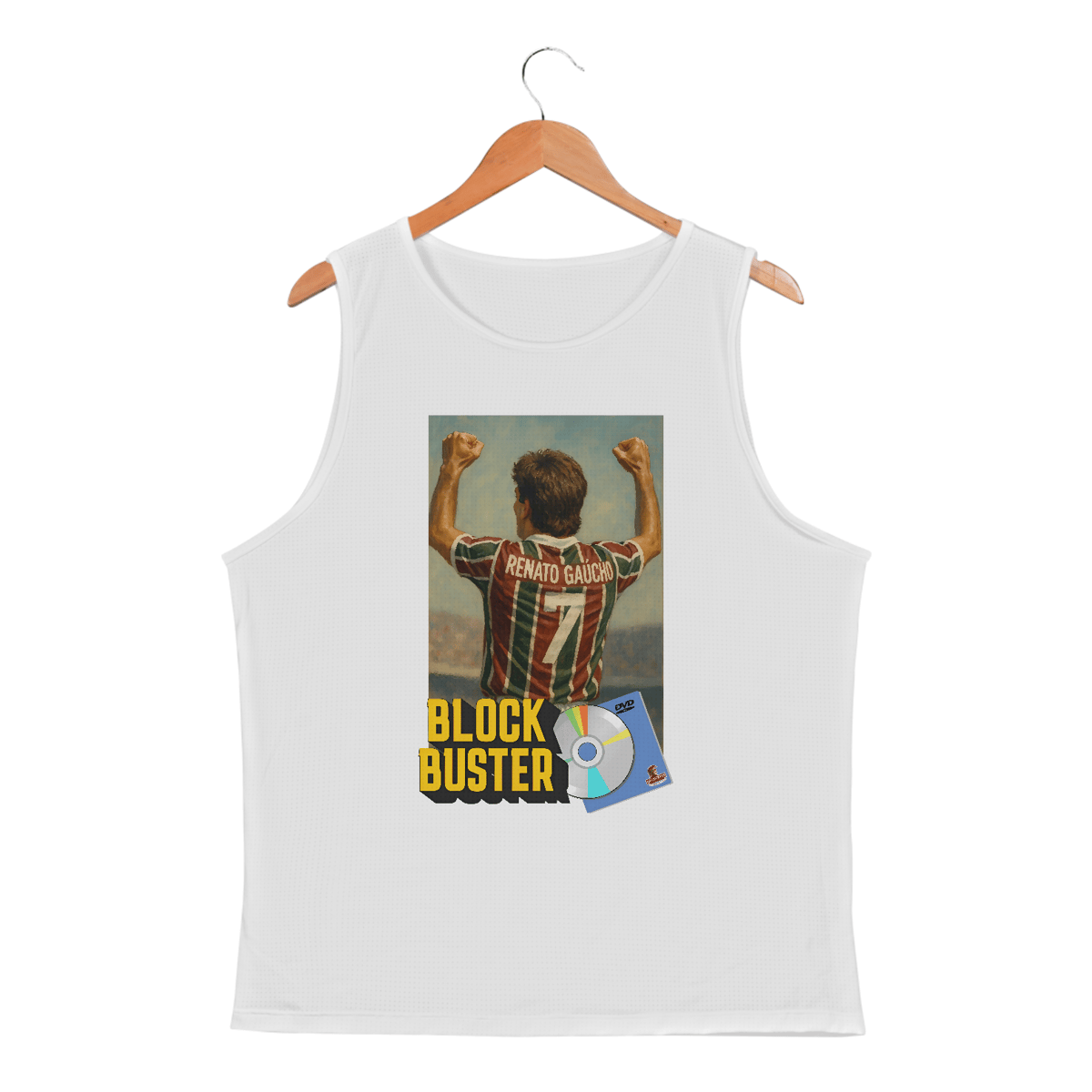 Nome do produto: Regata Masculina Dry fit DVD do Renato Hat-Trickolor | Fluminense