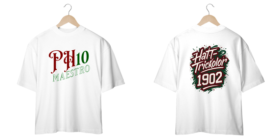 Camisa Oversized Unissex PH10 Maestro Hat-Trickolor | Fluminense